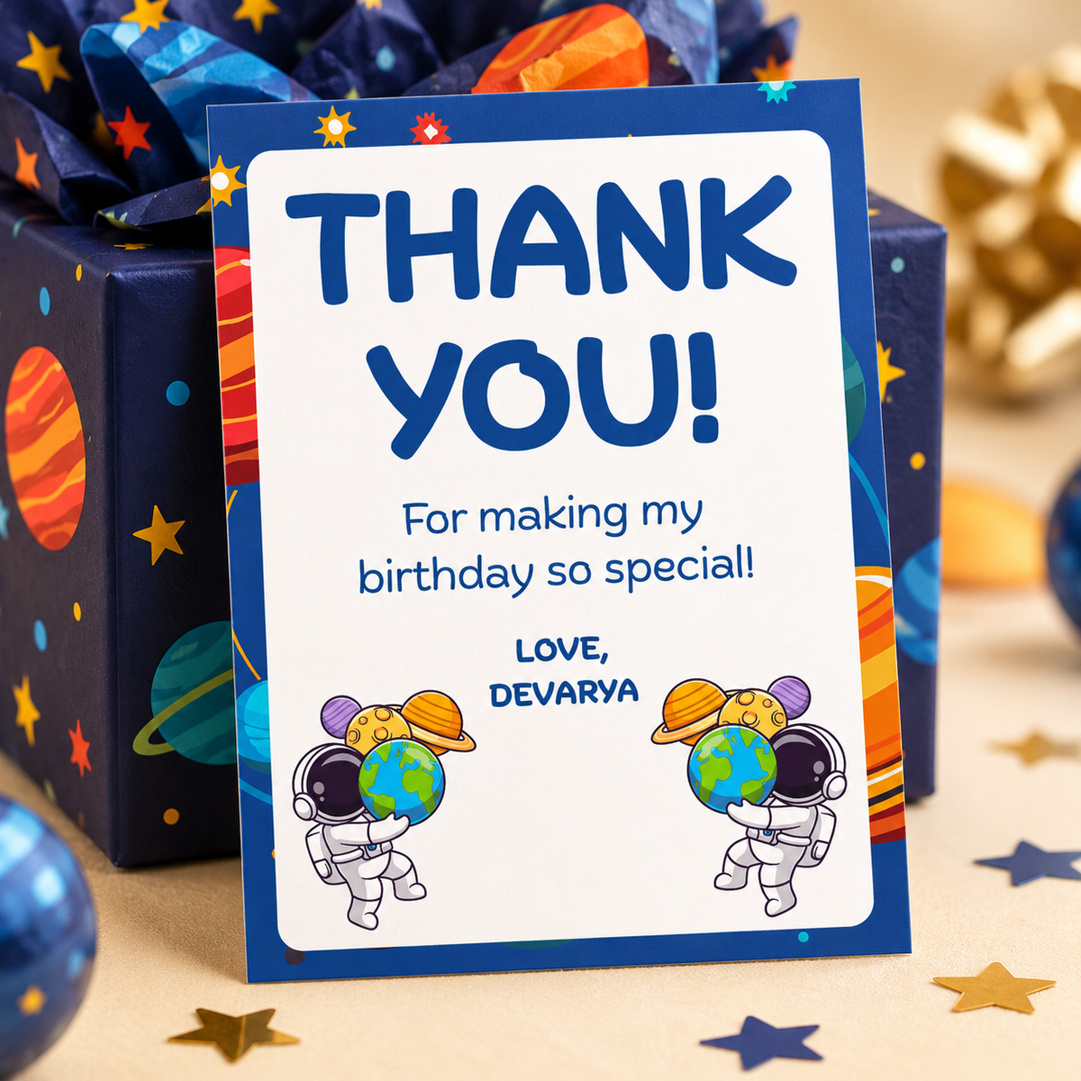 Personalised Thank You Tag | Little Astronaut
