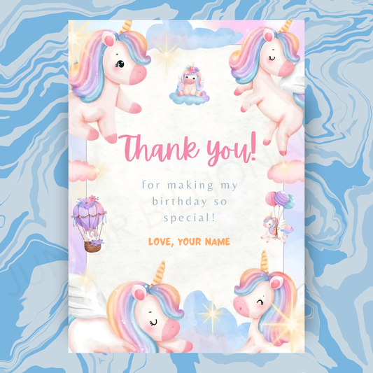 Personalised Thank You Tag | Unicorn #01