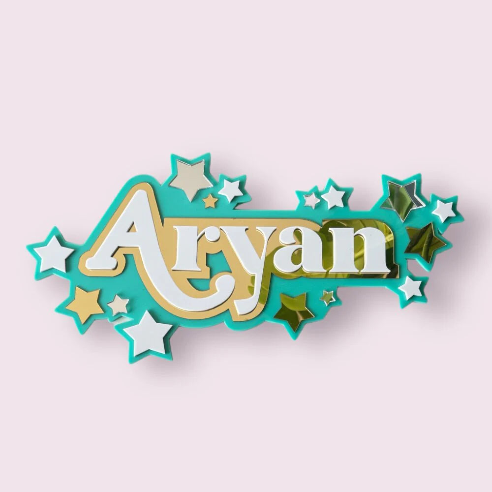 3 Layer Name Plaque - (Upto 10 Letters)