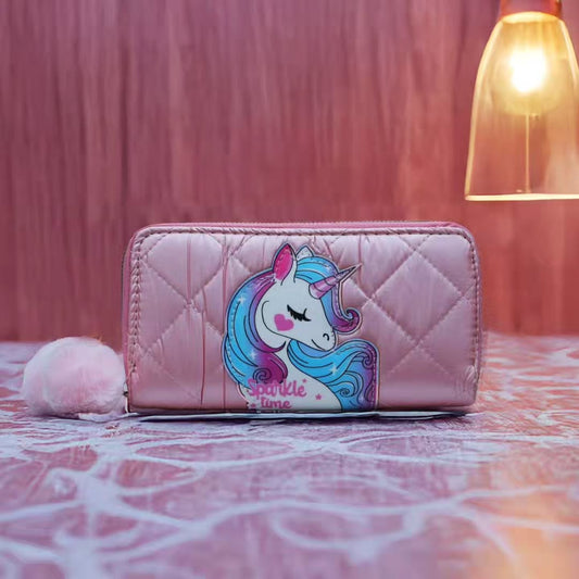 Unicorn Wallet for Girls & Women – Lightweight Zipper Hand Purse |