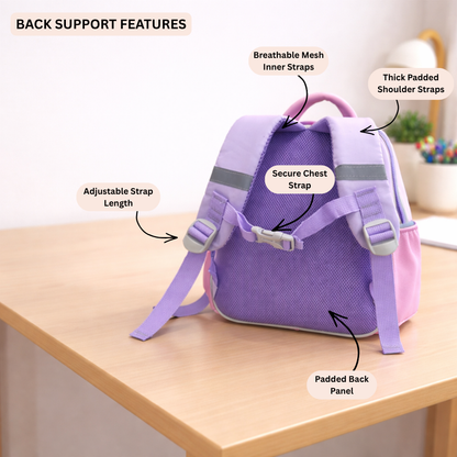 Princess Bunny Preschool Backpack with Mini Pouch