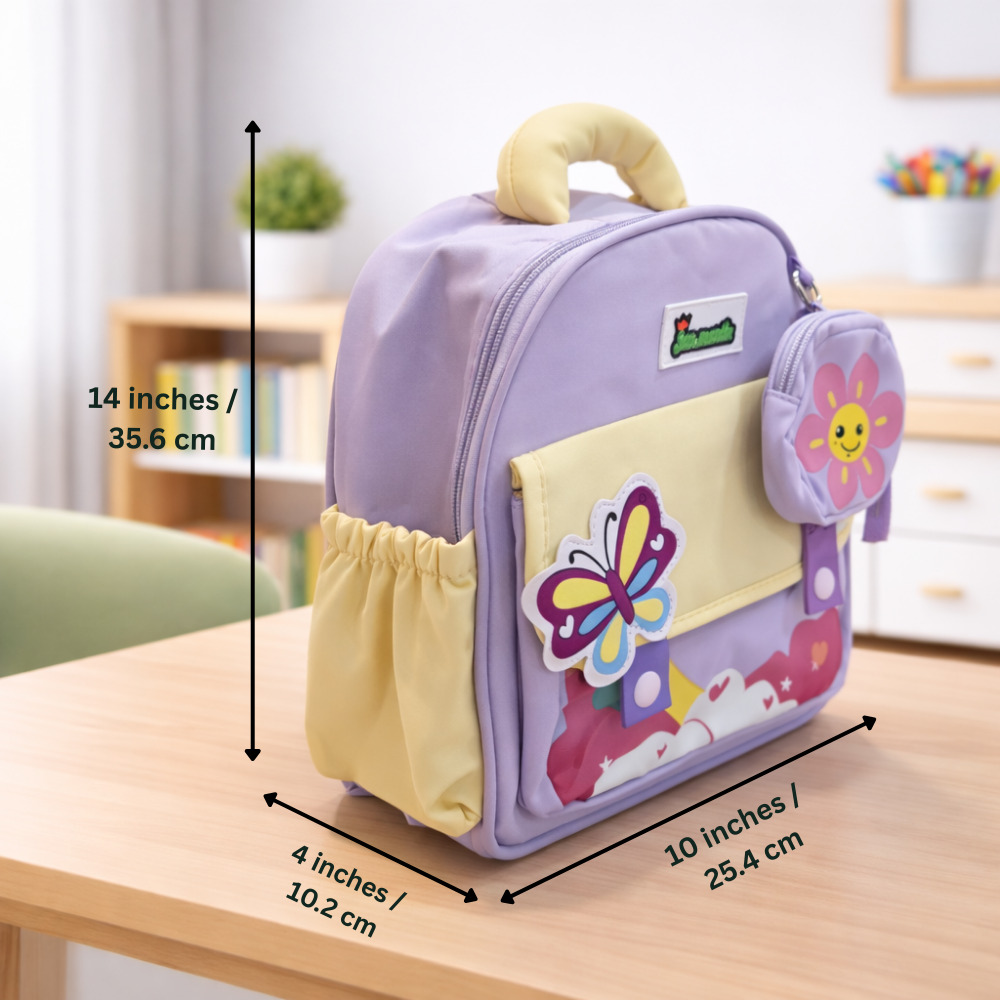 Rainbow Butterfly Preschool Backpack with Mini Pouch