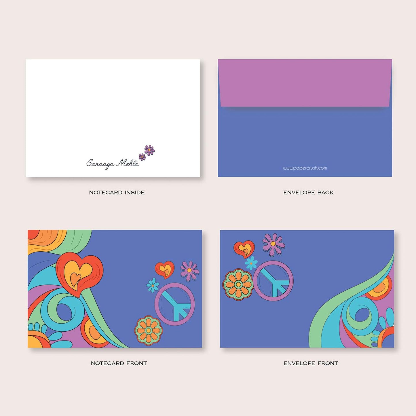 Folded-Notecards + Envelopes - Set of 25