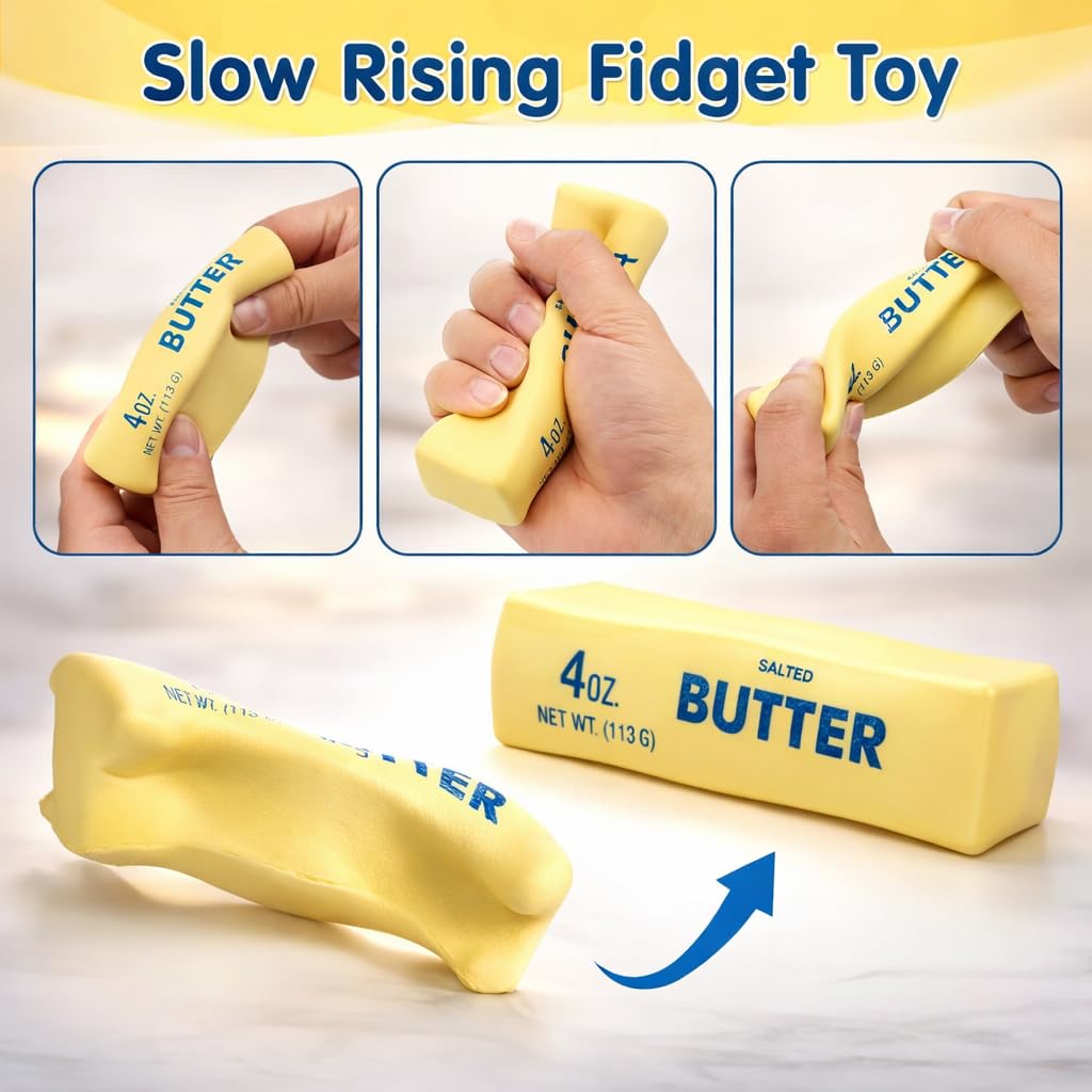  Realistic Butter Stick Squishy | Portable 40g | Perfect For Teens & Adults
