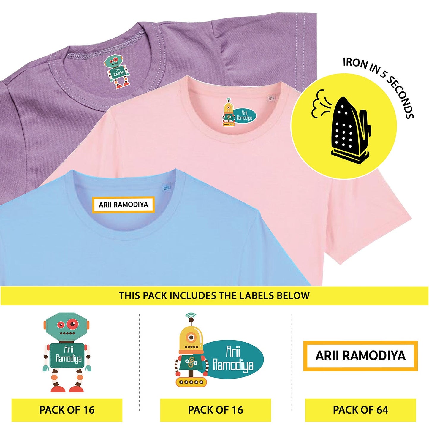 Custom Iron On Labels for Clothes