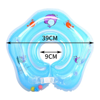Baby Neck Float Ring – Double Airbag Infant Swim Tube | Safe Inflatable Bath & Pool Ring for Newborns & Toddlers
