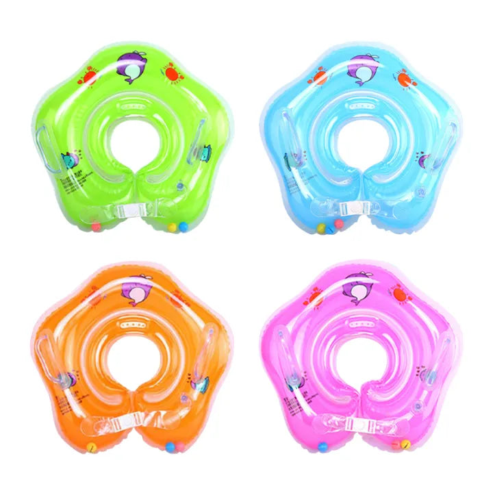 Baby Neck Float Ring – Double Airbag Infant Swim Tube | Safe Inflatable Bath & Pool Ring for Newborns & Toddlers