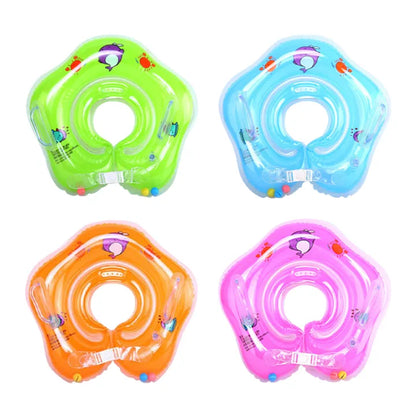 Baby Neck Float Ring – Double Airbag Infant Swim Tube | Safe Inflatable Bath & Pool Ring for Newborns & Toddlers