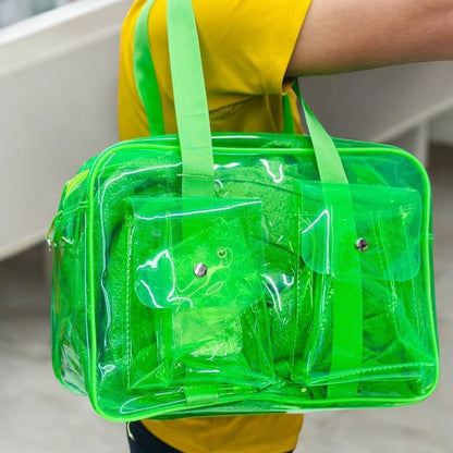 🌈 Stylish Transparent Tote Bag – Customizable, Lightweight & Built for Everyday Adventures