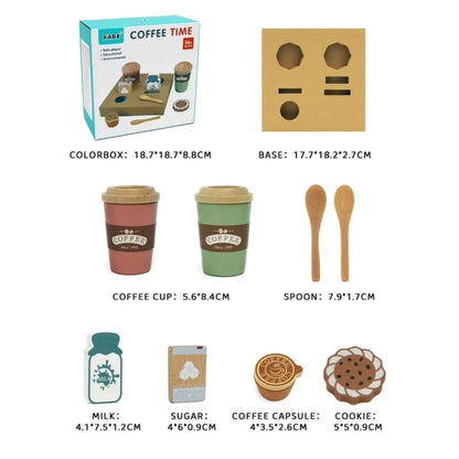 Coffee Time Pretend Play Set for Kids ☕  🍪