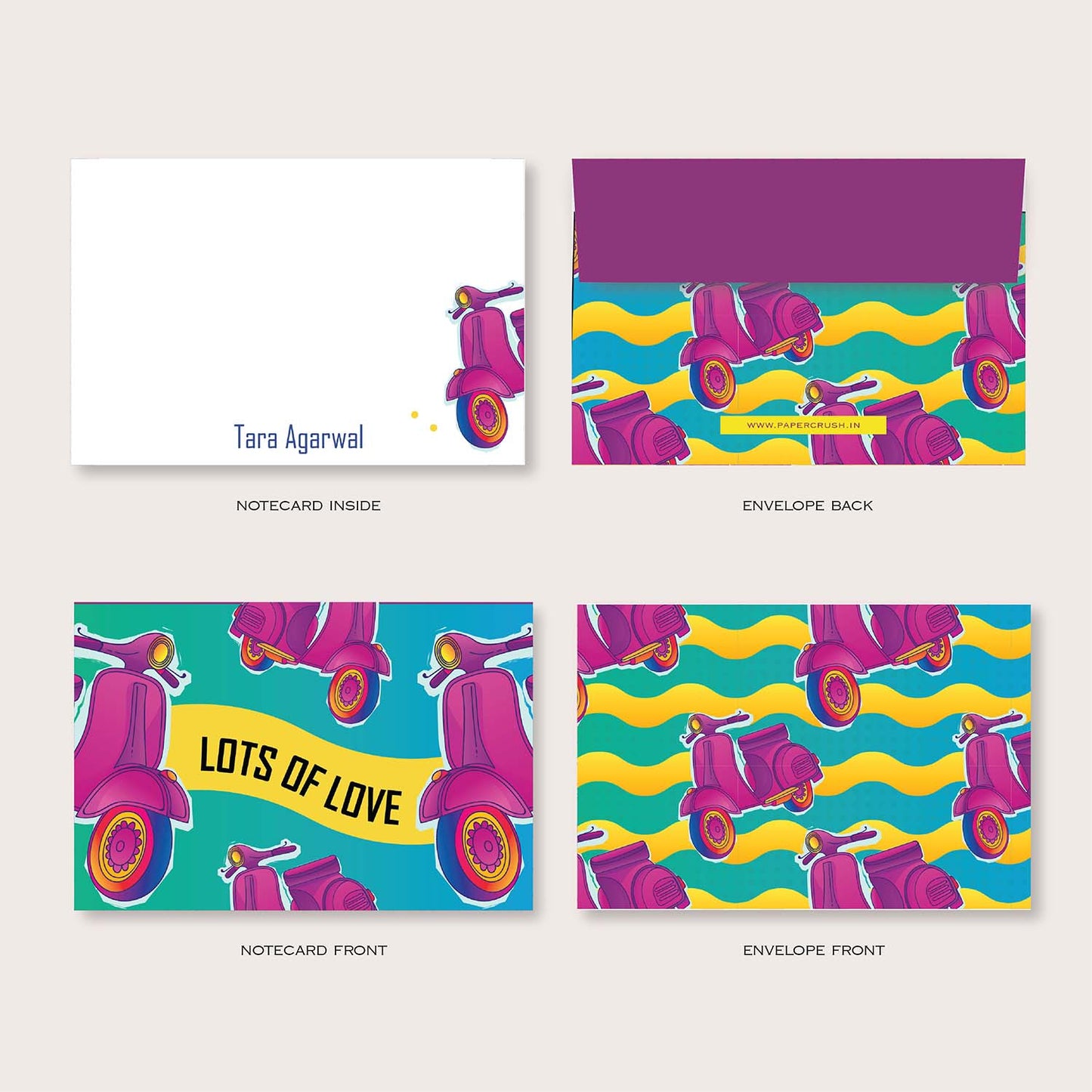 Folded-Notecards + Envelopes - Set of 25