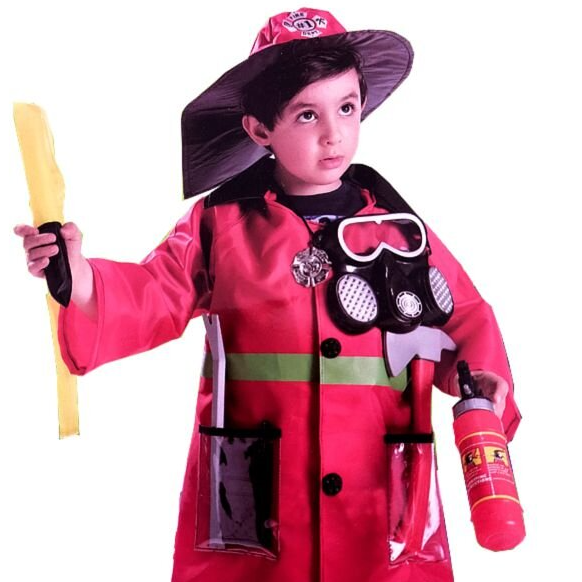 Role Playing Fire man Costume Set (3-7 Years)