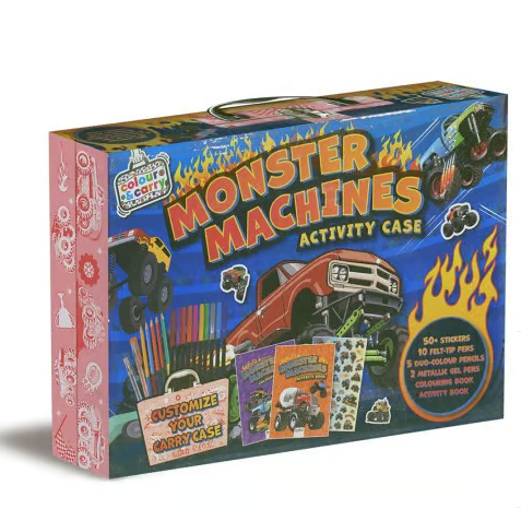 Monster Machines Colour & Carry Activity Case