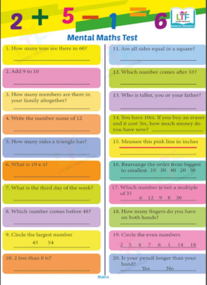 Maths Champions worksheet