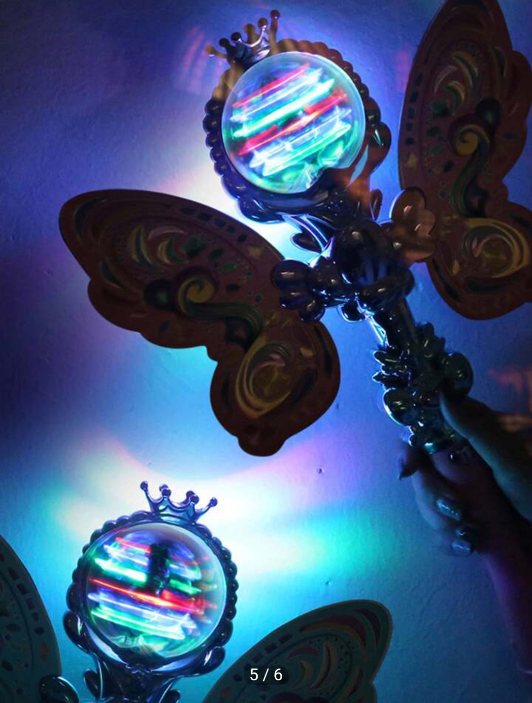 Rotating LED Light-Up Fairy Wand
