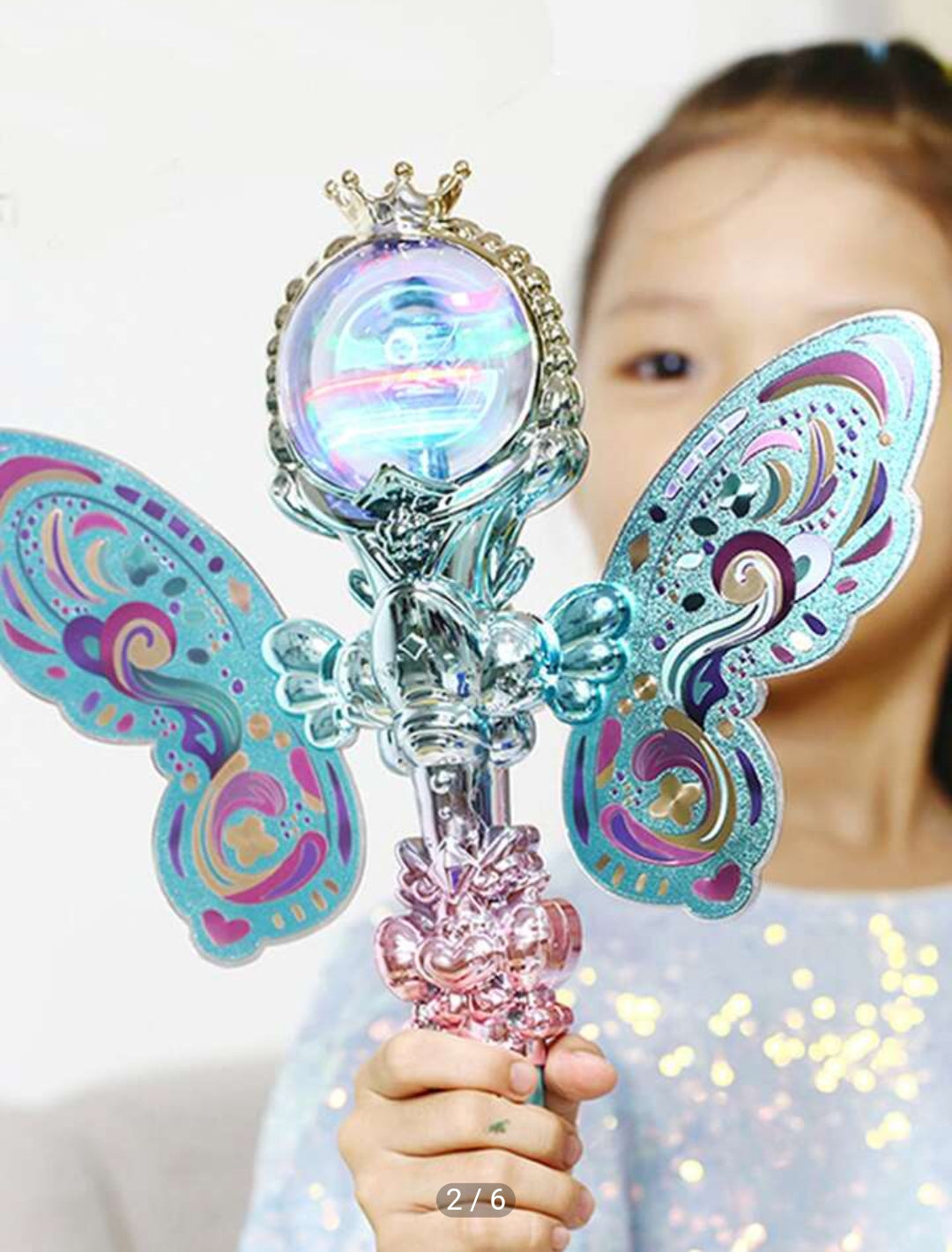 Rotating LED Light-Up Fairy Wand