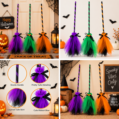 Spooky Spark Brooms - Set of 3
