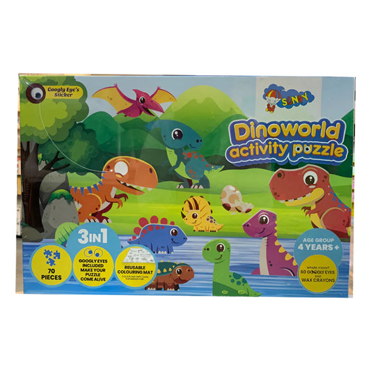 Dinoworld Puzzle 3 IN 1 Activity Puzzle