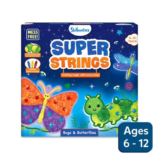 Skillmatics Super Strings Craft Kit for Kids  | Ages 6–12 | Mess-Free Art Activity