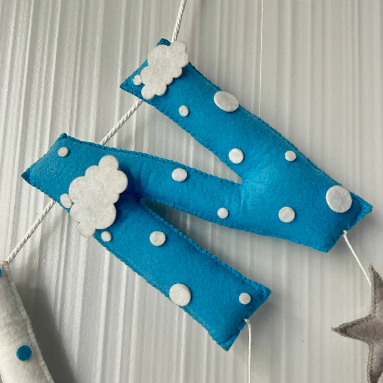 Customized Name Bunting/Garland with Teddy on a Plane