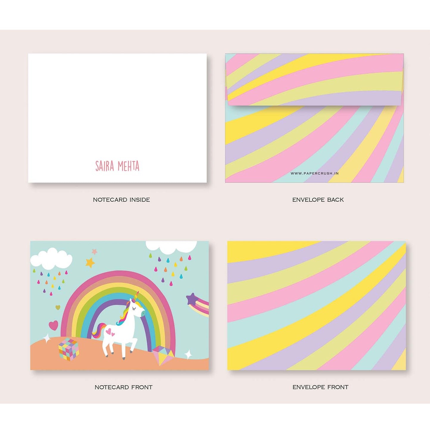 Folded-Notecards + Envelopes - Set of 25