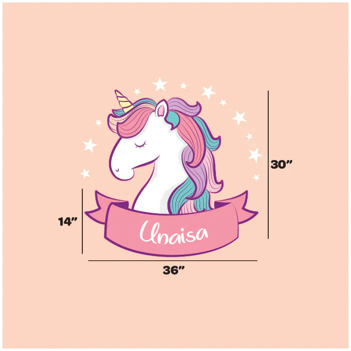 Personalised Unicorn Wall Name Sticker