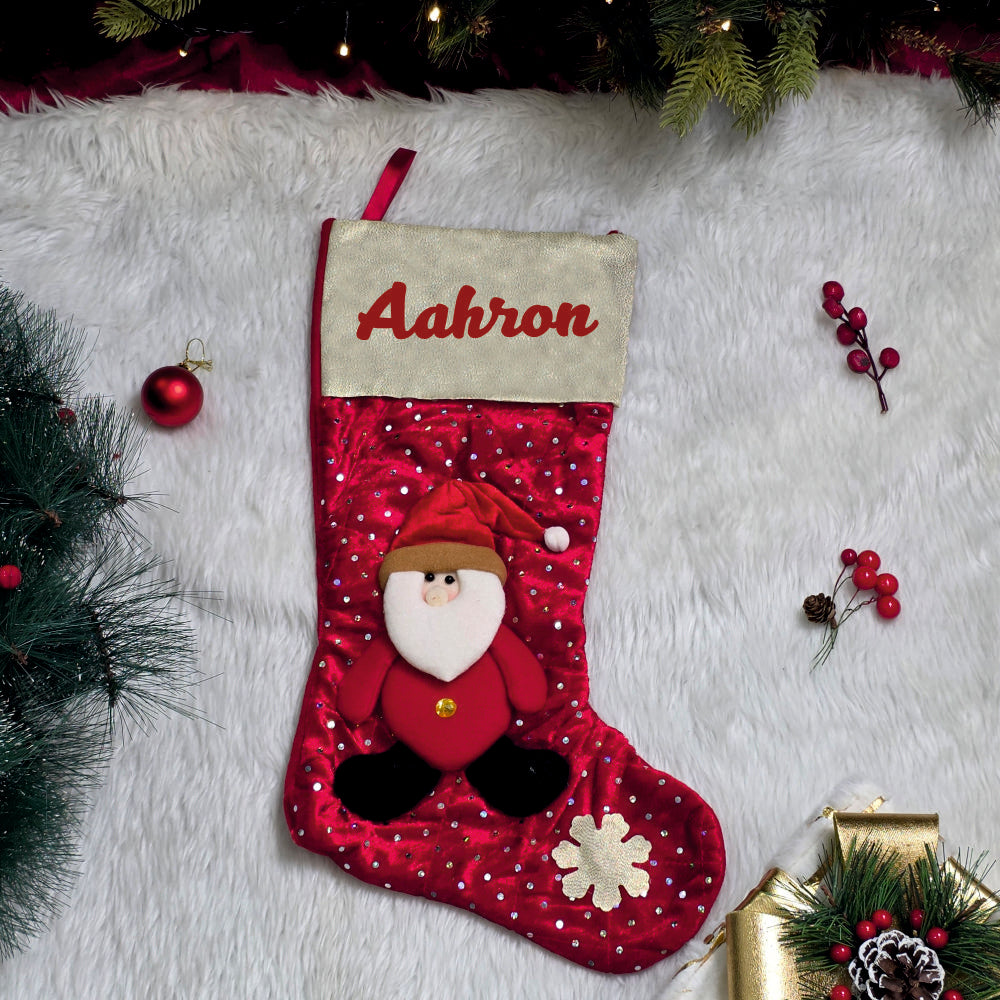 Merry Sparkle Stockings - Santa