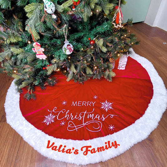 48" Tree Skirt – Elegant Velvet Fur