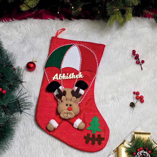 Parachute Crew Stocking - Reindeer