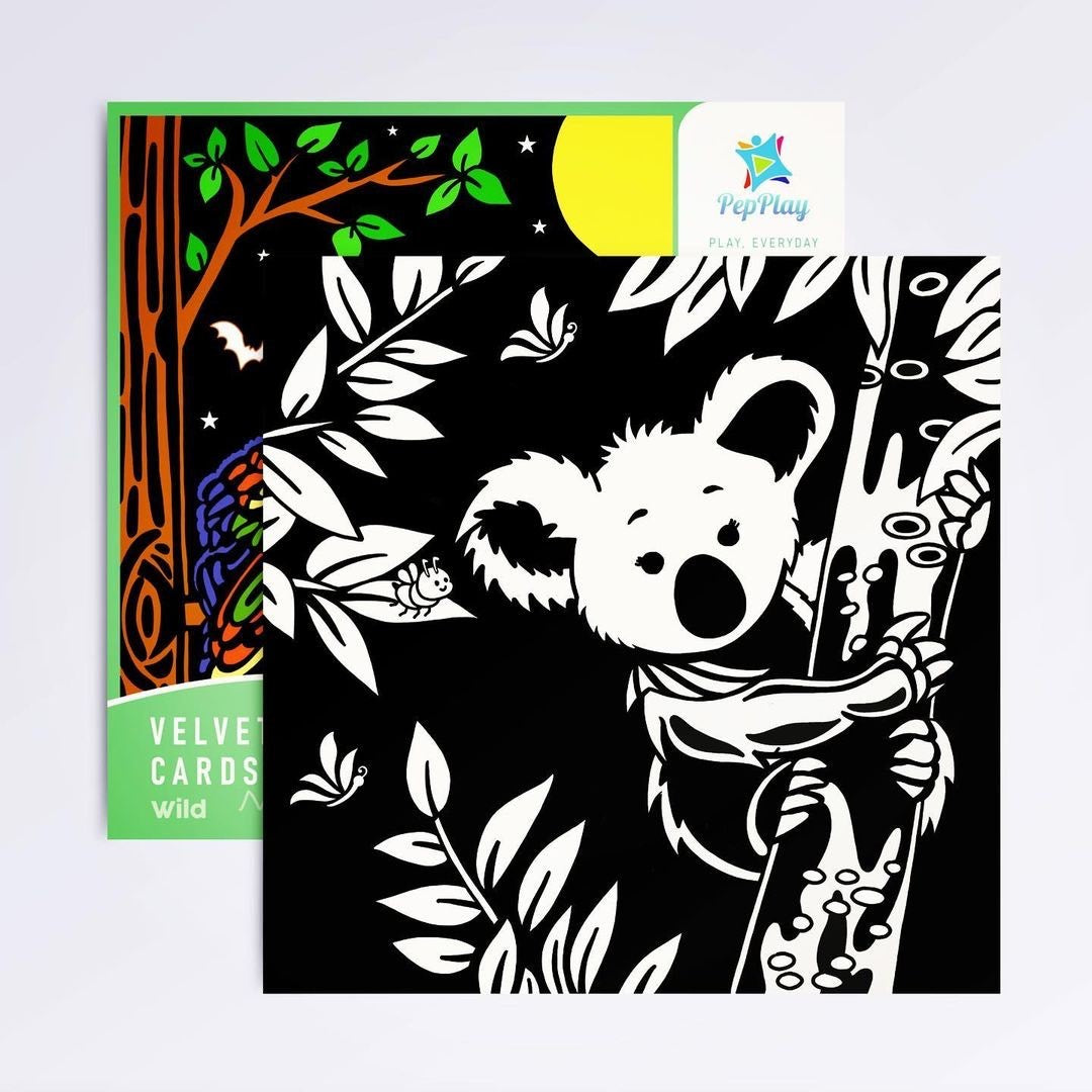 Velvet Coloring Cards Wild And Ocean Theme