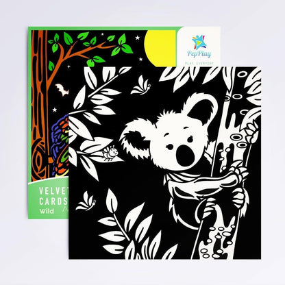 Velvet Coloring Cards Wild And Ocean Theme