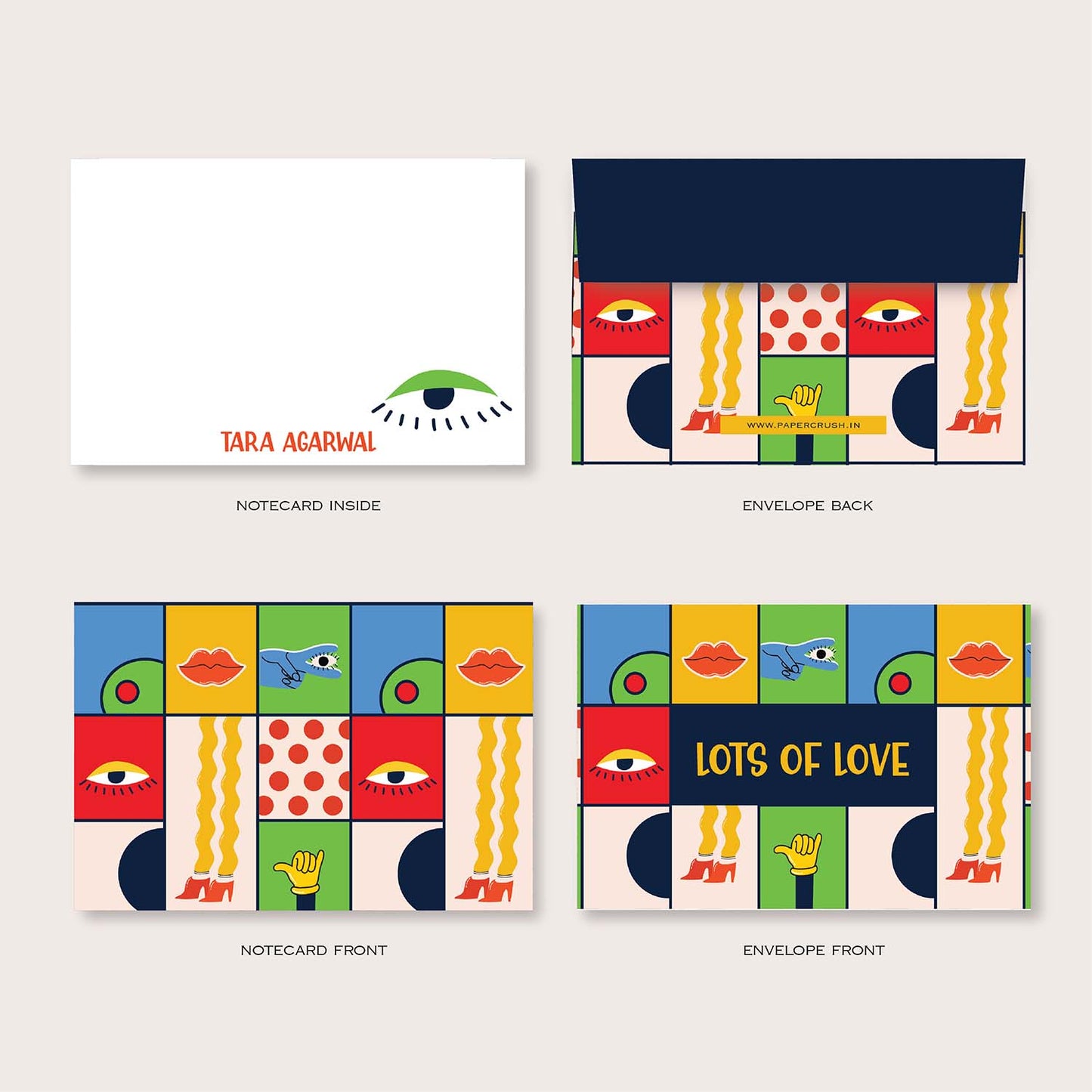 Folded-Notecards + Envelopes - Set of 25