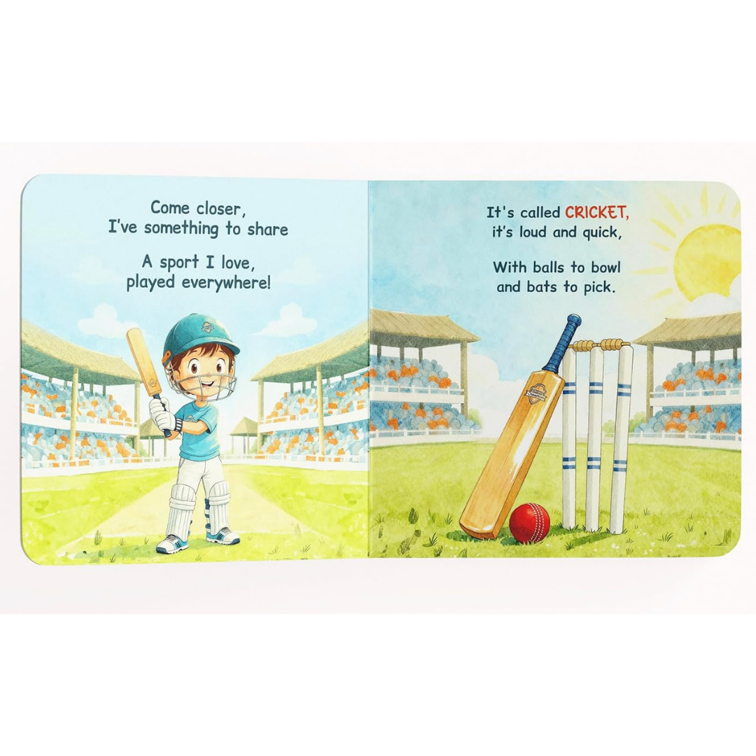 Little Athletes: Little Cricketer – Cricket Board Book for Toddlers