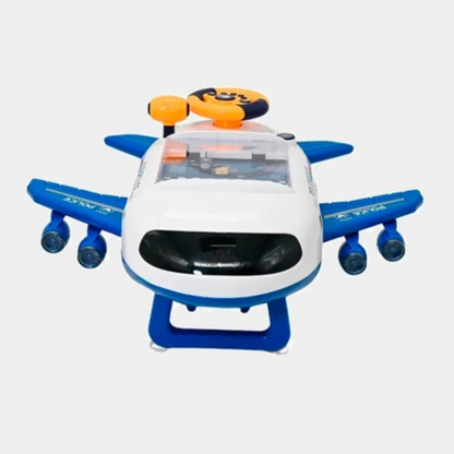 Kids Airplane Racing Game Console Toy with Steering Wheel