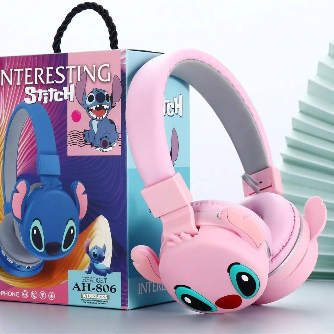 Cute Stitch-Inspired Kids Wireless Headphones