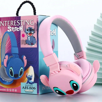 Cute Stitch-Inspired Kids Wireless Headphones