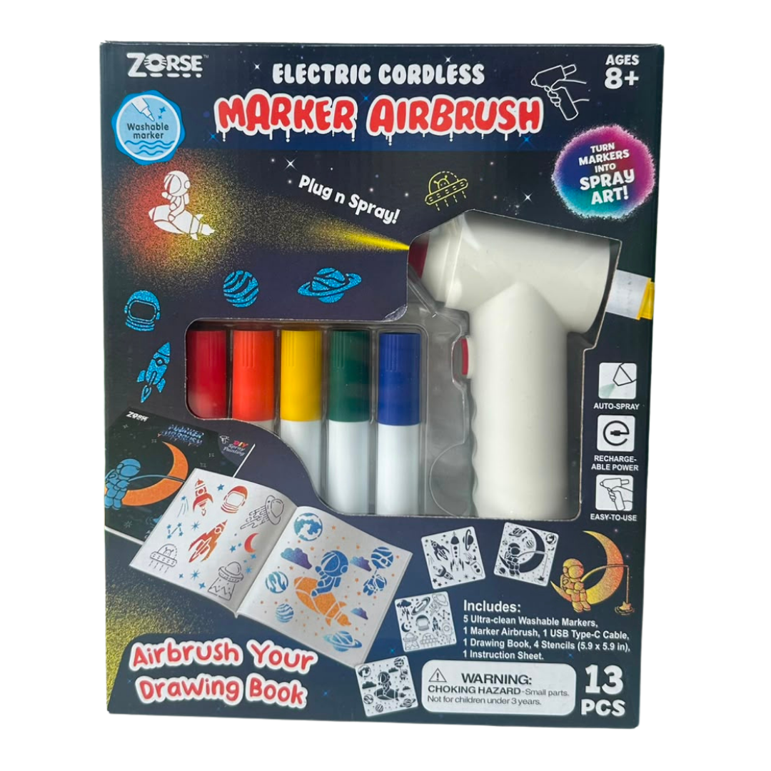 Electric Cordless Marker Airbrush Art Kit