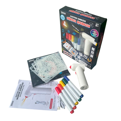 Electric Cordless Marker Airbrush Art Kit