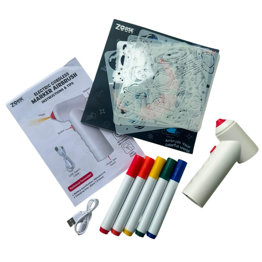 Electric Cordless Marker Airbrush Art Kit