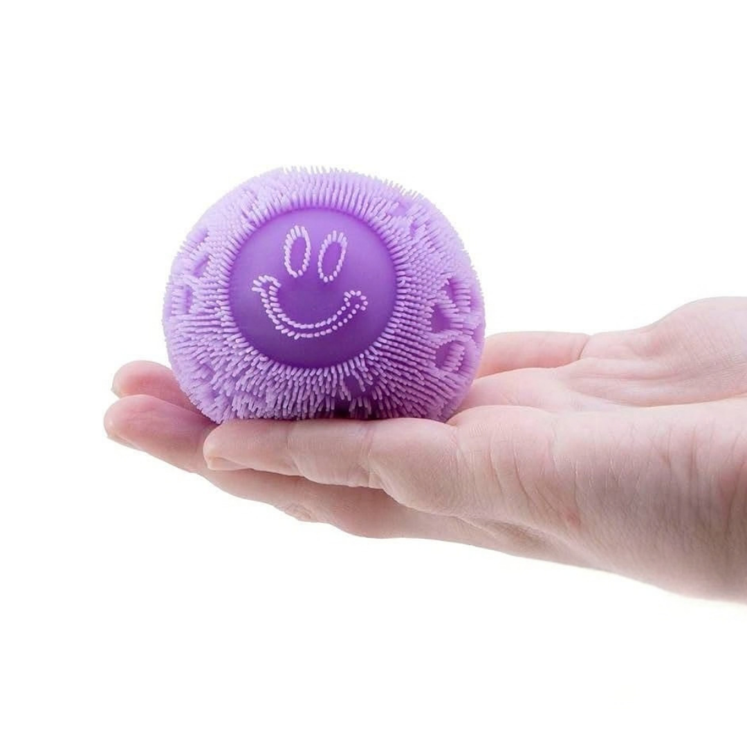 Fuzzy Sensory Squeeze Ball 2.5 Inch, Soft Fidget Toy for Kids & Adults
