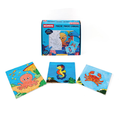 Kores Mache Magic Canvas Art Kit for Kids Age 5+