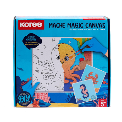 Kores Mache Magic Canvas Art Kit for Kids Age 5+