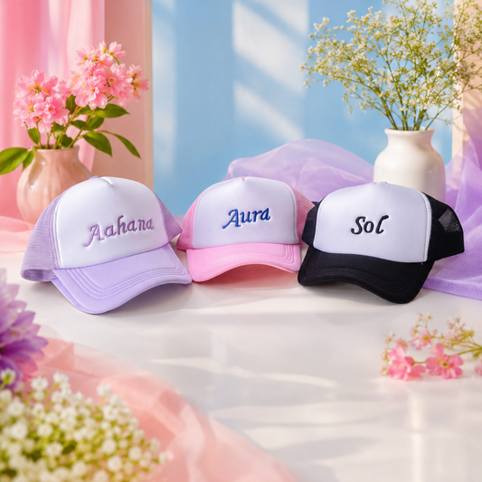 Personalised Trucker Cap for Kids & Teens | Embroidery
