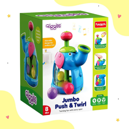 Jumbo Push & Twirl Spin Toy for Toddlers for Ages 1+