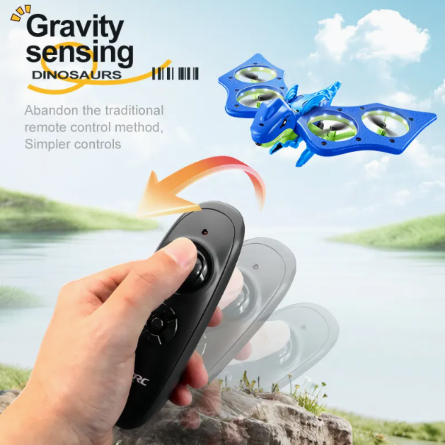 2.4G Remote Control Dinosaur Quadcopter Blue