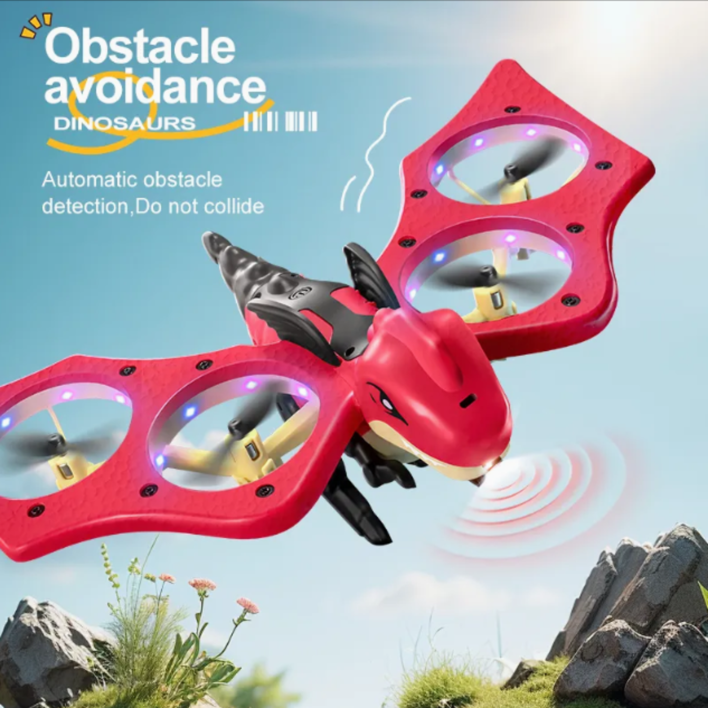 2.4G Remote Control Dinosaur Quadcopter Blue