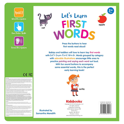 27-button Sound Book Let's Learn First Words