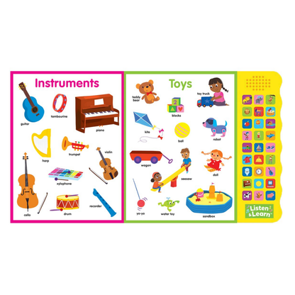 27-button Sound Book Let's Learn First Words