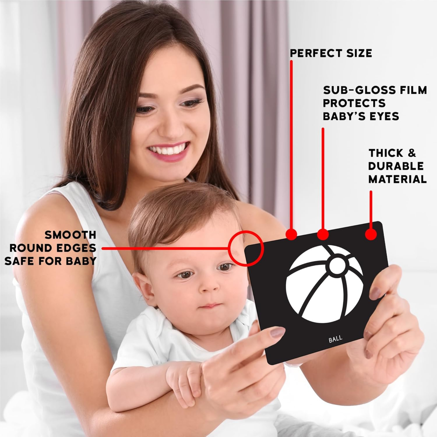 High-Contrast Flash Cards Set for New Born Baby and Infants