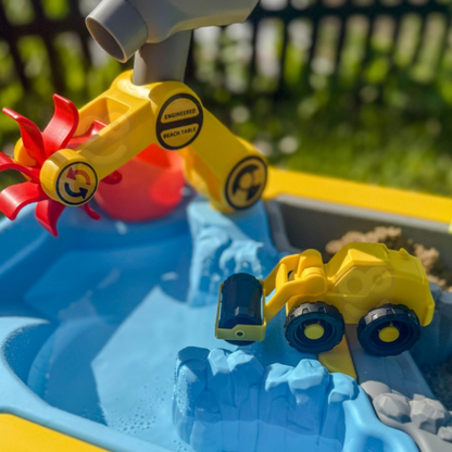 Water Table 2 in 1 Sandbox Construction Site + 4 Cars 12 pcs.